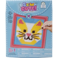 Colorbok Colorbok Sew Cute Cat Needlepoint Kit-6X6in, Stitched In Yarn