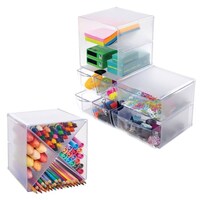 Deflecto Stackable X-Divided Storage Organizer-6X6in, X6 in