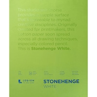 Stonehenge Legion Paper Pad, 11 X 14ines, White, 15 Sheets