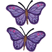 Wrights Iron-On Appliques, Pack Of 2, Iridescent Butterflies, Pk 3