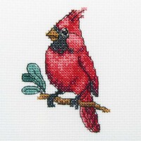 Picture of Rto Cardinal Bird Counted Cross Kit, 4X4in, 14 Count