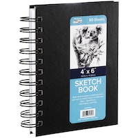 Pro Art Sketch Book, 4X6in, 80 Sheets
