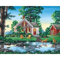 Dimensions Paint By Number Kit, Summer Cottage, 16-inby-20-in