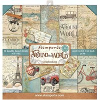 Picture of Stamperia Double Sided Paper Pad, 8"X8", Pack Of 10, Around The World