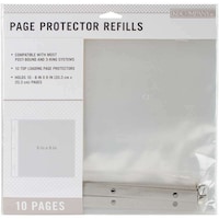 K&Company Page Protector Refills 8"X8", Pack Of 10,