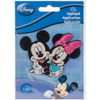 Wrights Disney Iron On Applique-Mickey & Minnie 3-1/2in X 2-3/4in