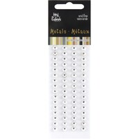 Mark Richards Raised Metal Dots 5Mm Round 64 Pack, Silver
