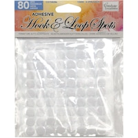 Couture Creations Adhesive Hook & Spots, White,.39", Pack Of 80