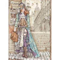 Picture of Stamperia Rice Paper Sheet A4 Lady Vagabond
