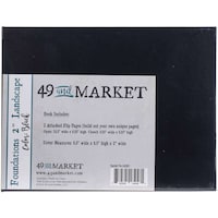 49 And Market Foundations Landscape Album, 2", 6.5"X8.5", Black