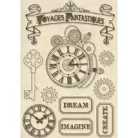 Picture of Stamperia Wooden Shapes A5, Voyages Fantastiques