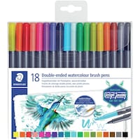 Picture of Staedtler Marsgraphic Duo Double Ended Brush Markers, Pack Of 18