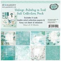 Picture of 49 And Market Collection Pack Vintage Artistry In Teal, 6X6In