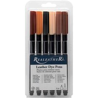 Picture of Realeather Crafts Leather Markers, Pack Of 6, Earthtones