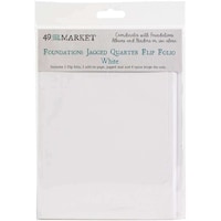 49 And Market Foundations Jagged Quarter Flip Folio, White