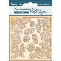 Picture of Stamperia Decorative Chips, 5.5X5.5in, Pinecones, Romantic Christmas