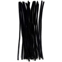 Picture of Midwest Designtouch Of Nature Chenille Stems, 6Mmx12", Pack Of 25, Black