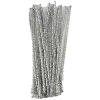 Picture of Midwest Designtouch Of Nature Chenille Stems, 6Mmx12", Pack Of 25, Silver