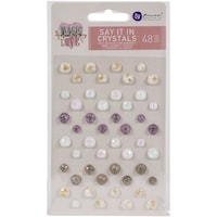 Prima Marketing Magic Love Say It In Crystals, Assorted Dots, Pack Of 48
