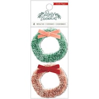 Picture of Crate Paper Busy Sidewalks Bottle Brush Wreaths, Pack Of 4