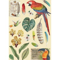 Picture of Stamperia Wooden Shapes A5 Parrot, Amazonia