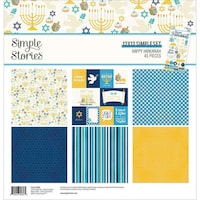 Picture of Simple Stories Collection Kit, 12X12in, Happy Hanukkah