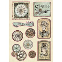 Picture of Stamperia Colored Wooden Shapes A5 Tag, Voyages Fantastiques