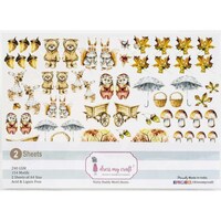 Picture of Dress My Craft Image Sheet, 240Gsm, A4, Pack Of 2, Nutty Buddy