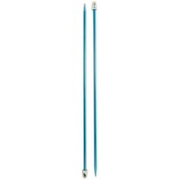 Picture of Silvalume Single Point Knitting Needles, 10in, Size 8, Turquoise