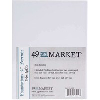 49 And Market Foundations Portrait Album, 2", 8.5"X6.5", White