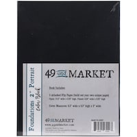 49 And Market Foundations Portrait Album, 2", 8.5"X6.5", Black