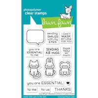 Picture of Lawn Fawn Clear Stamps, 3X4in Say What? Masked Critters