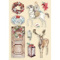 Picture of Stamperia Wooden Shapes A5 Winter Tales Horse & Deer