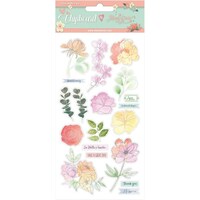 Stamperia Adhesive Chipboard, 6X12in, Flowers, Celebration