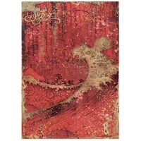 Stamperia Rice Paper Sheet A4, Red Texture, In Sir Vagabond