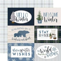 Picture of Carta Bella Welcome Winter Cardstock, 12X12in, 6"X4" Journaling Cards