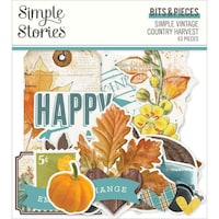 Picture of Simple Vintage Country Harvest Bits & Pieces Die Cuts, Pack Of 64