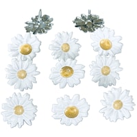 Eyelet Outlet Shape Brads, Pack Of 12, White Daisy