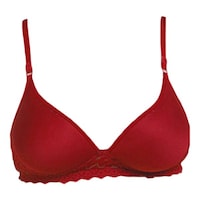 Picture of FIMS Women's Cotton Lace Padded Bra, NKR90142, Red
