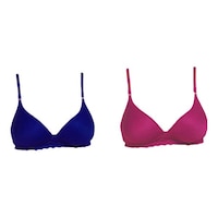 Picture of FIMS Women's Cotton Lace Padded Bra, NKR90124, Pack of 2