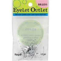 Eyelet Outlet Shape Brads, Pack of 12, Fishing Poles