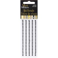 Picture of Metal Stickers Nailheads 3Mm Round 125 Pack, Black