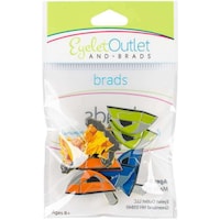 Eyelet Outlet Brads, Shell Pack of 12