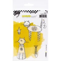 Picture of Carabelle Studio Cling Stamp, A6 By Kate Crane, Here Kitty Kitty