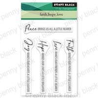 Picture of Penny Black Clear Stamps, Faith, Hope, Love