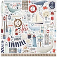 Picture of Carta Bella By The Sea Cardstock Stickers 12x12 Inch Elements