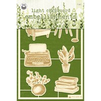 Picture of P13 Die Cut Chipboard Embellishments, 4 X6in, The Garden Of Books No.04