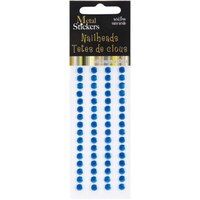 Picture of Mark Richards Metal Stickers Nailheads 5Mm Round 64 Pack, Blue
