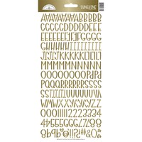 Picture of Doodlebug Sunshine Cardstock Alpha Stickers 6 x13 Inch,Gold Foil
