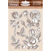 Picture of Stamperia Cling Rubber Stamp, 5.5x7 Inch, Rose Passion